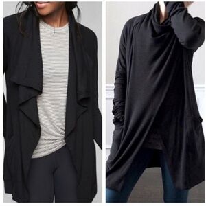 Athleta Black Studio Wrap Cardigan